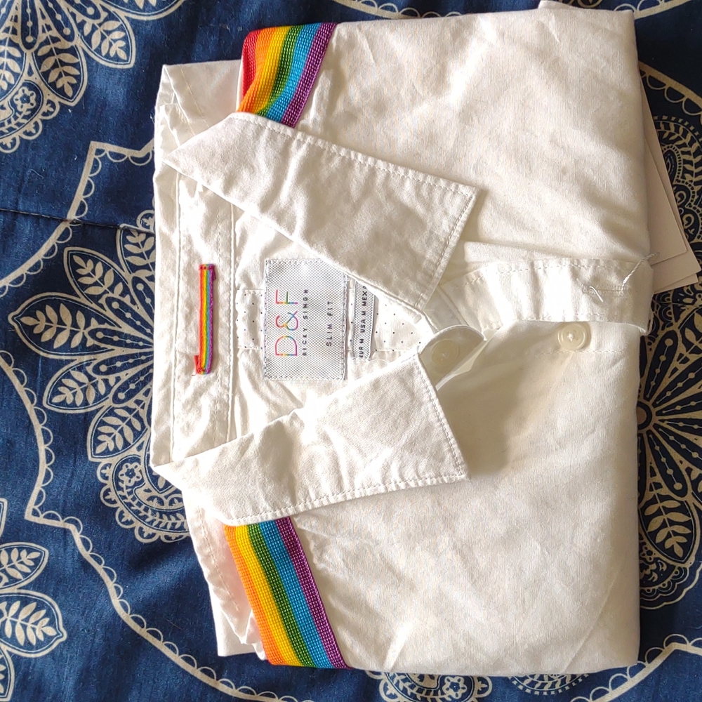 PRIDE white button up